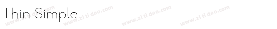Thin Simple字体转换